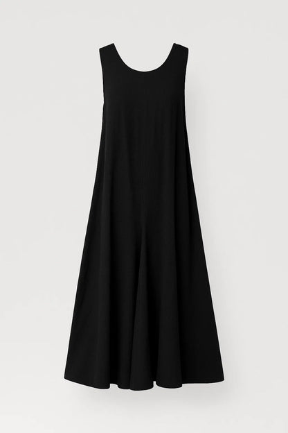 Da Donna Abito Maxi Svasato Senza Maniche con Scollo Rotondo