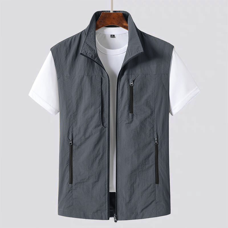 Da Uomo Gilet Utility Leggero Multi Tasca Strutturato