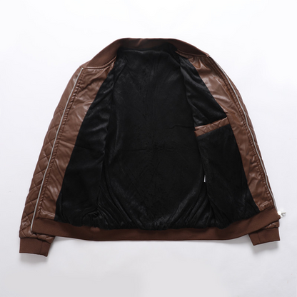 Da Uomo Giacca Trapuntata Slim Con Zip Frontale