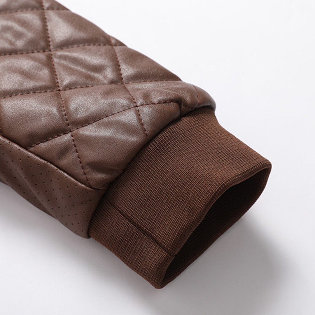 Da Uomo Giacca Trapuntata Slim Con Zip Frontale