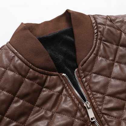 Da Uomo Giacca Trapuntata Slim Con Zip Frontale