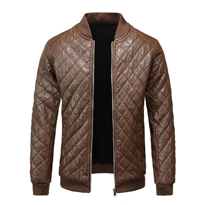 Da Uomo Giacca Trapuntata Slim Con Zip Frontale