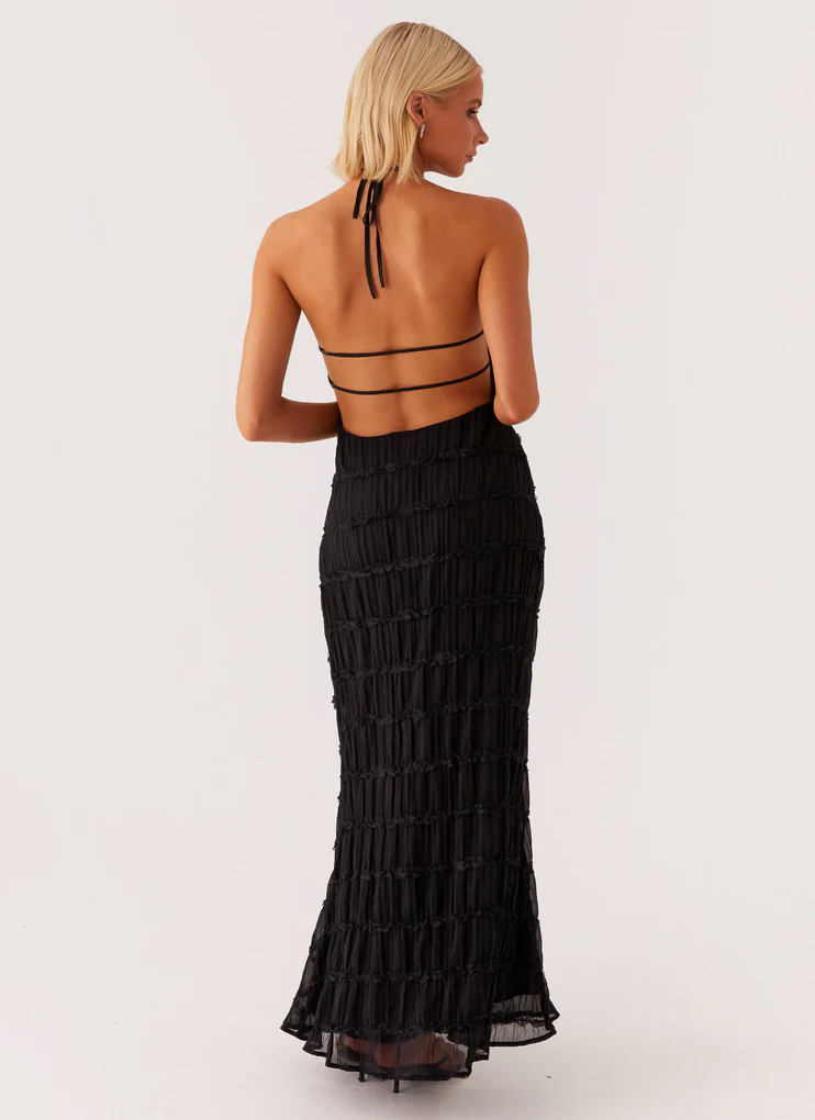 Da Donna Abito Maxi Testurizzato con Collo all'Americana da Invitata a Matrimonio