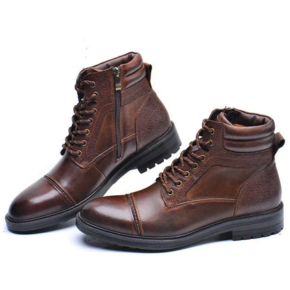 Da Uomo Stivali Stringati Heritage con Zip Laterale