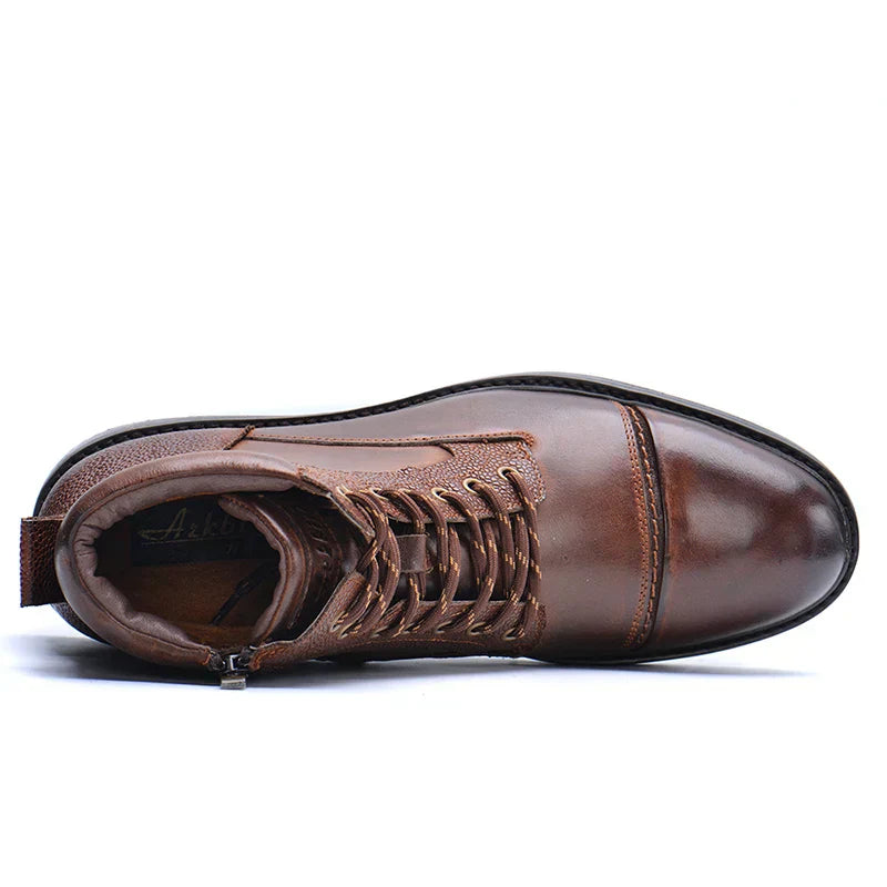 Da Uomo Stivali Stringati Heritage con Zip Laterale
