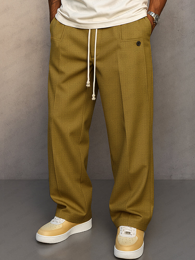 Da Uomo Pantaloni Casual a Gamba Larga con Coulisse