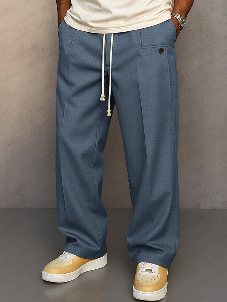 Da Uomo Pantaloni Casual a Gamba Larga con Coulisse