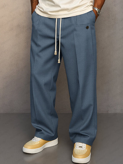 Da Uomo Pantaloni Casual a Gamba Larga con Coulisse
