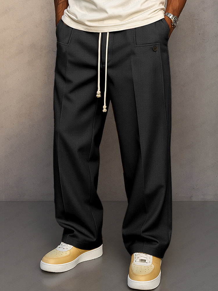Da Uomo Pantaloni Casual a Gamba Larga con Coulisse
