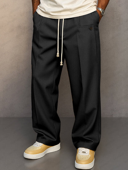 Da Uomo Pantaloni Casual a Gamba Larga con Coulisse