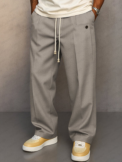 Da Uomo Pantaloni Casual a Gamba Larga con Coulisse