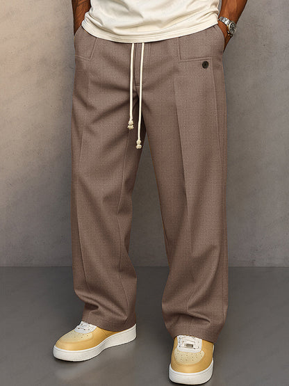 Da Uomo Pantaloni Casual a Gamba Larga con Coulisse