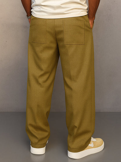 Da Uomo Pantaloni Casual a Gamba Larga con Coulisse