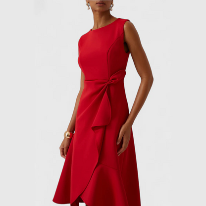 Da Donna Abito Midi Drappeggio Asimmetrico Eleganza Moderna