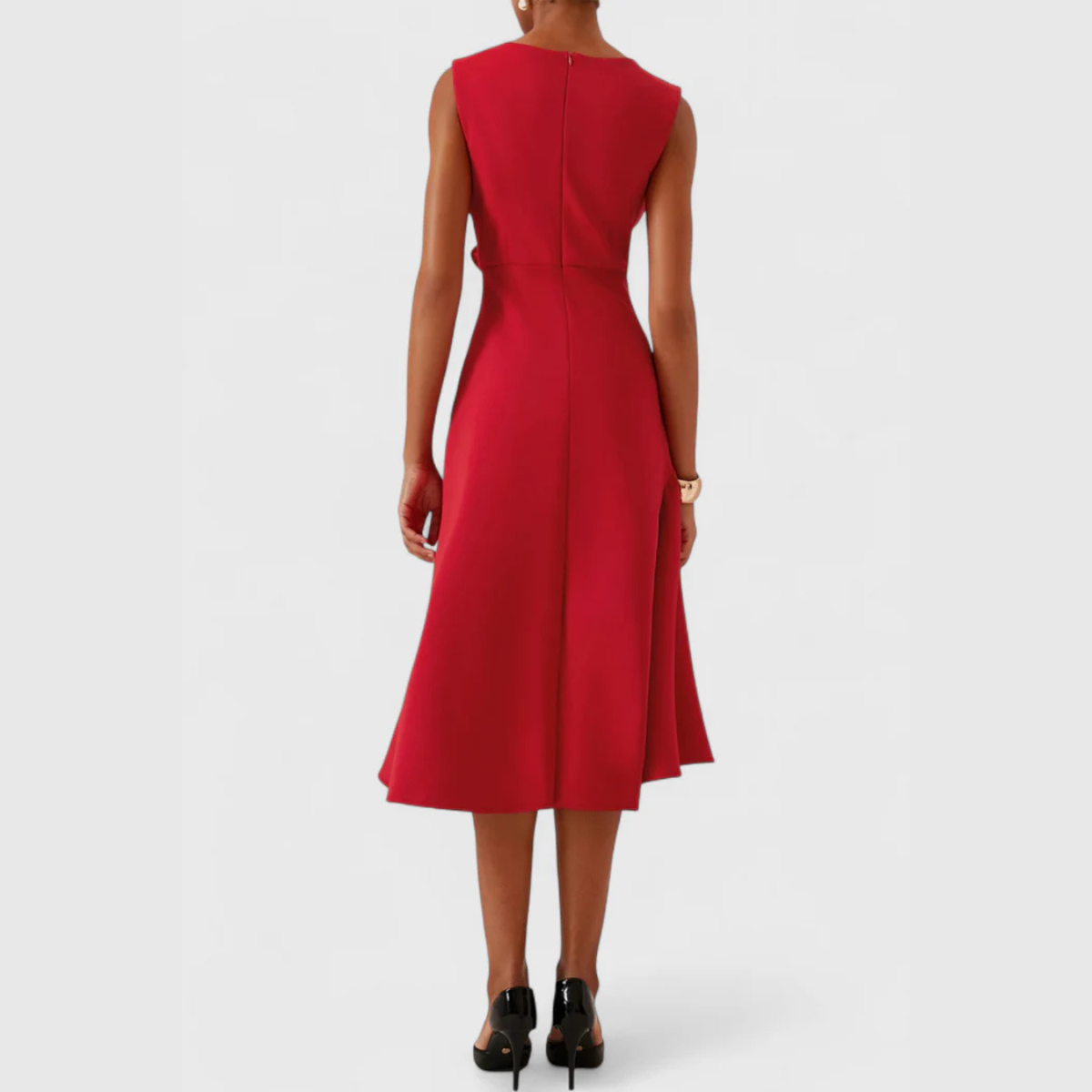 Da Donna Abito Midi Drappeggio Asimmetrico Eleganza Moderna