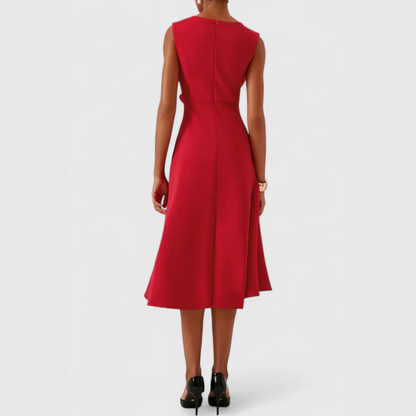 Da Donna Abito Midi Drappeggio Asimmetrico Eleganza Moderna