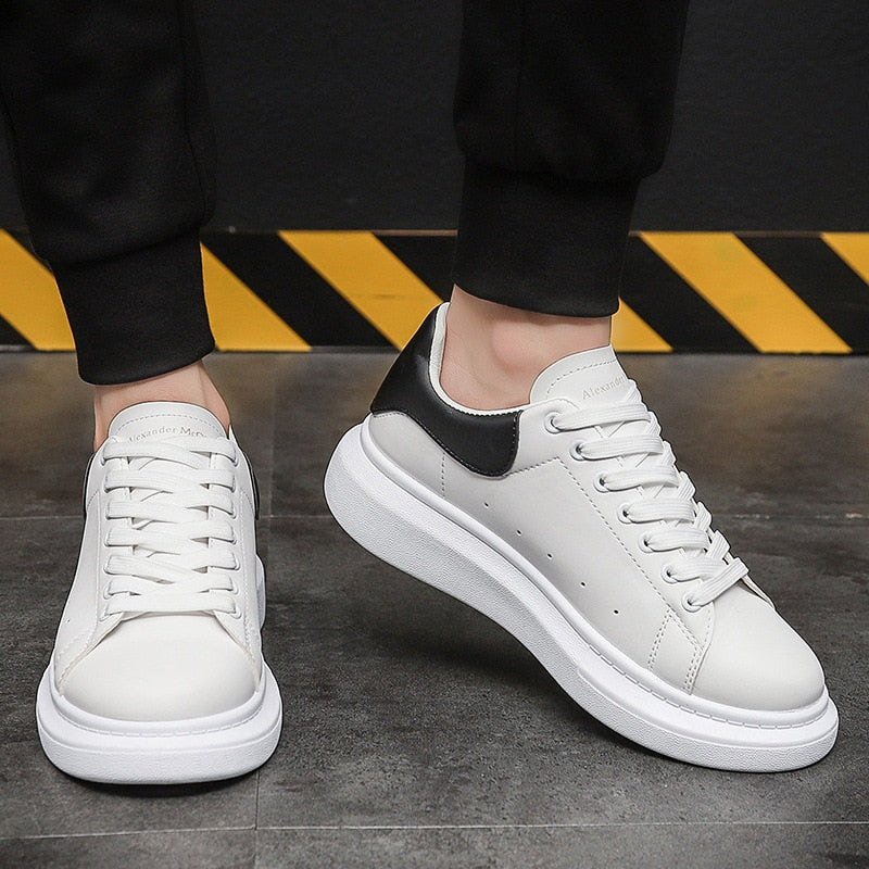 Da Uomo Sneakers Urban Minimal in Pelle Sintetica