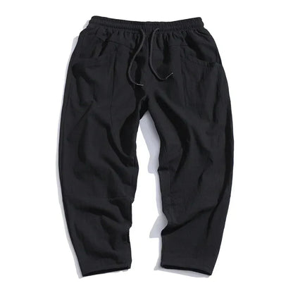 Da Uomo Pantaloni Cropped Coulisse Vestibilità Ampia Relax Moderna