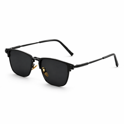 Da Uomo Occhiali da Sole Squadrati Dettagli Metallici Casual Moderni
