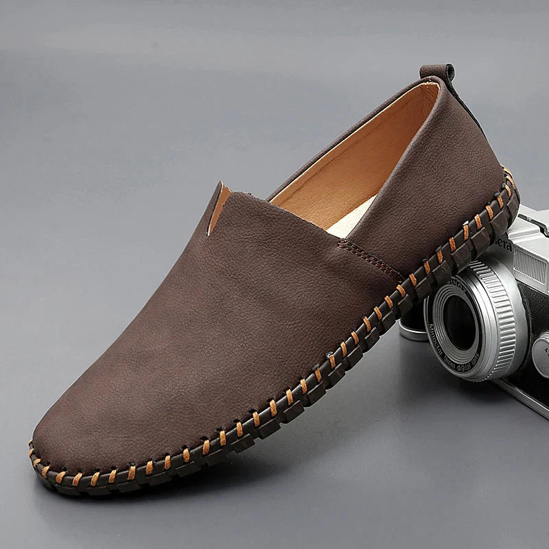 Da Uomo Mocassini in Pelle Slip-On dallo Stile Smart Casual