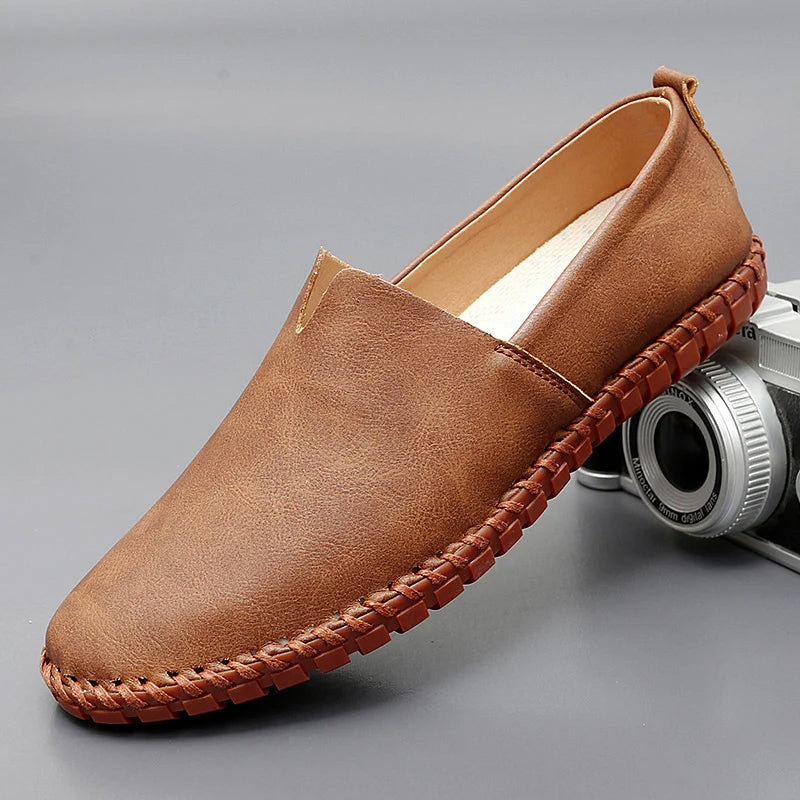 Da Uomo Mocassini in Pelle Slip-On dallo Stile Smart Casual