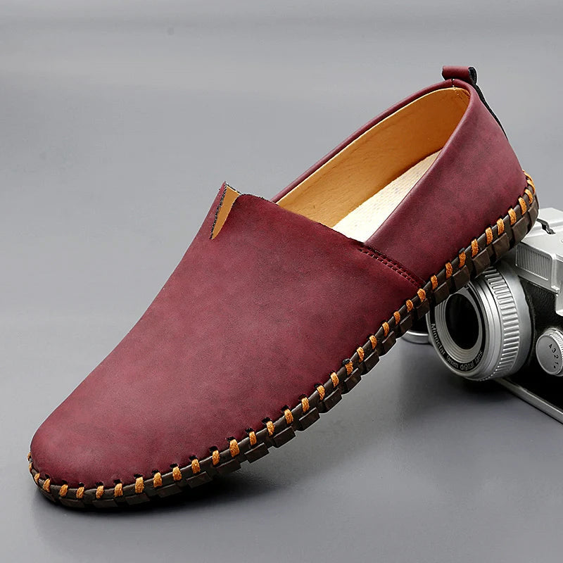 Da Uomo Mocassini in Pelle Slip-On dallo Stile Smart Casual