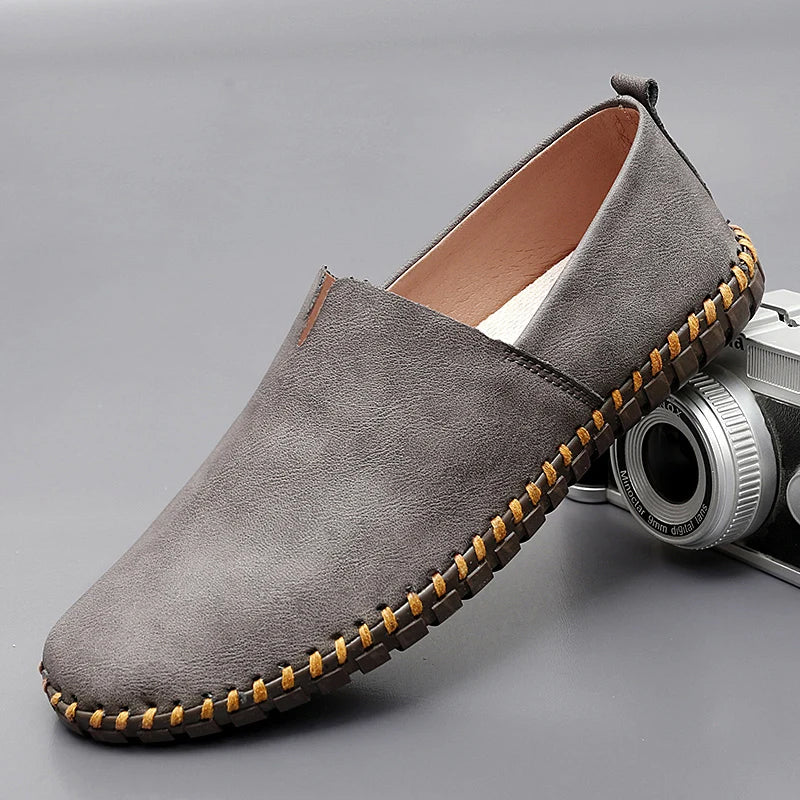 Da Uomo Mocassini in Pelle Slip-On dallo Stile Smart Casual