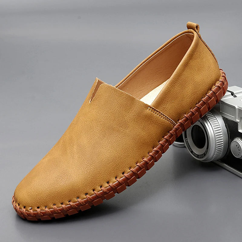 Da Uomo Mocassini in Pelle Slip-On dallo Stile Smart Casual