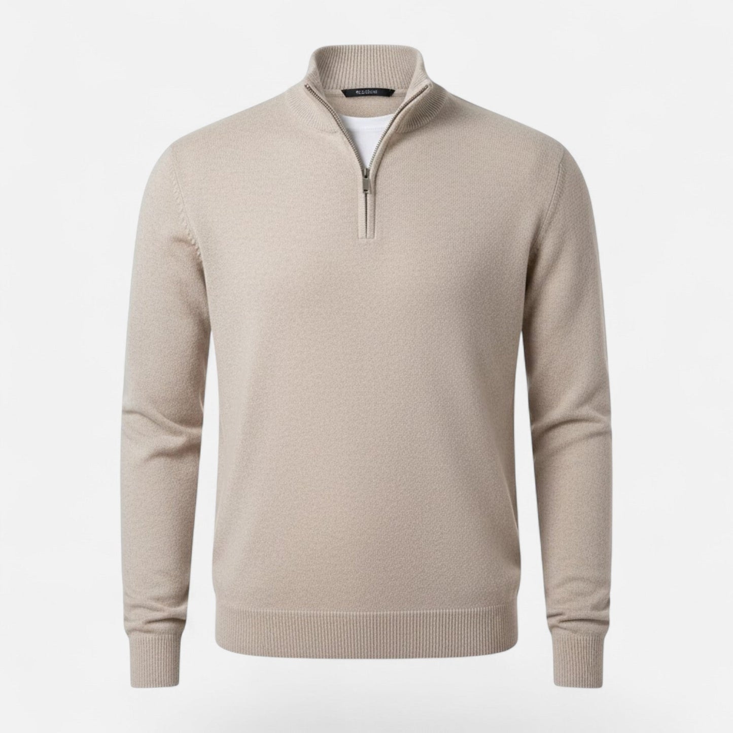 Da Uomo Maglia Heritage con Zip Collo Alto in Cashmere Blend
