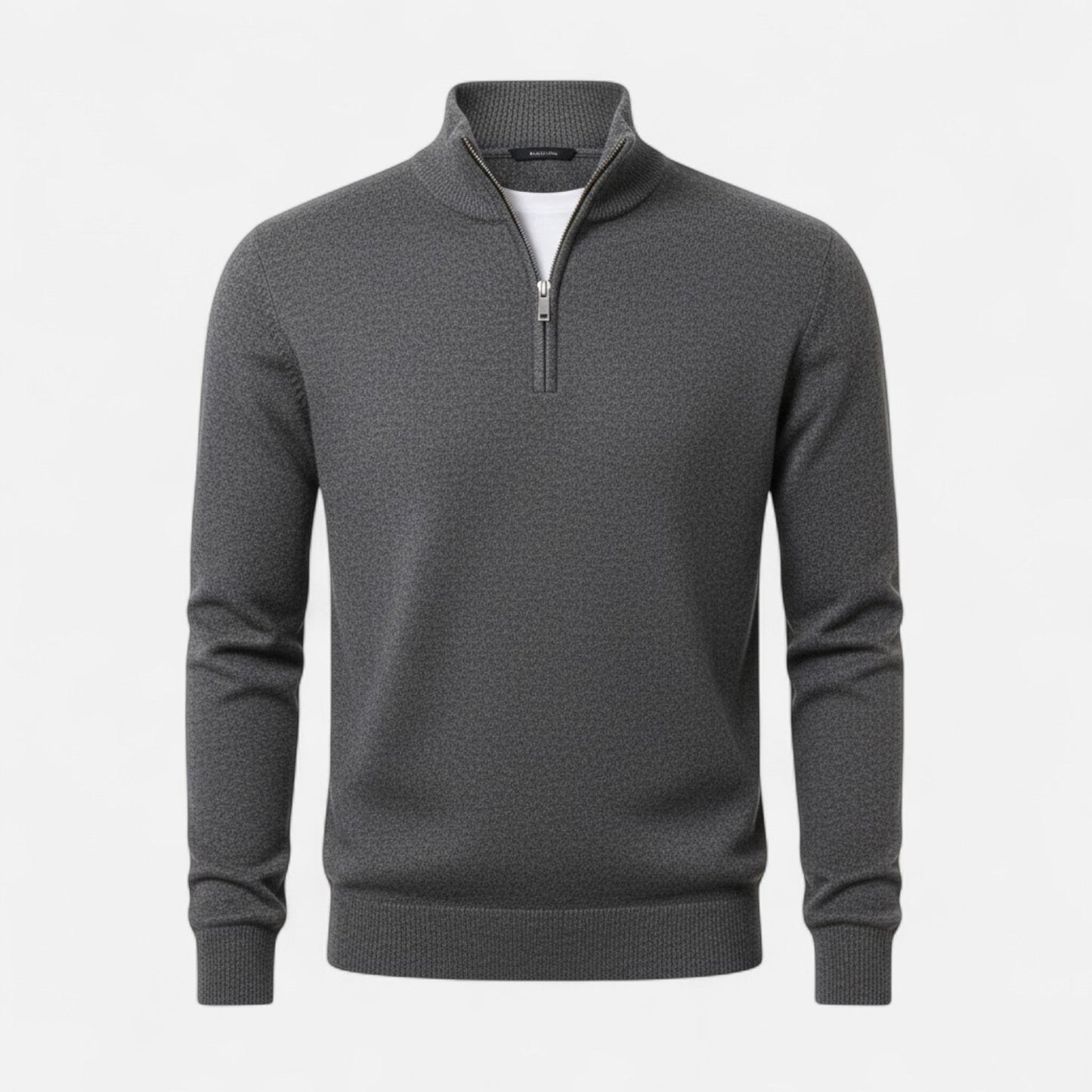 Da Uomo Maglia Heritage con Zip Collo Alto in Cashmere Blend