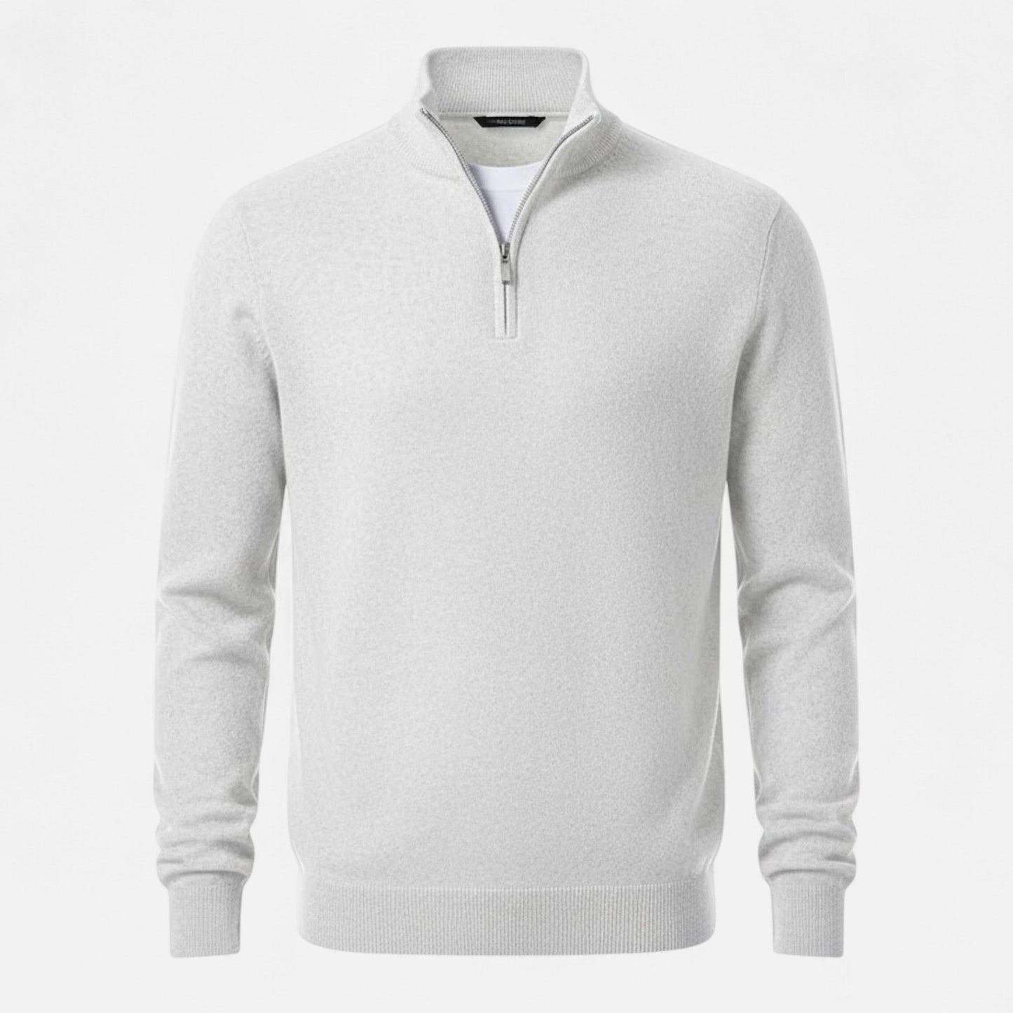 Da Uomo Maglia Heritage con Zip Collo Alto in Cashmere Blend