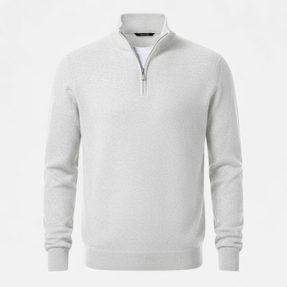 Da Uomo Maglia Heritage con Zip Collo Alto in Cashmere Blend