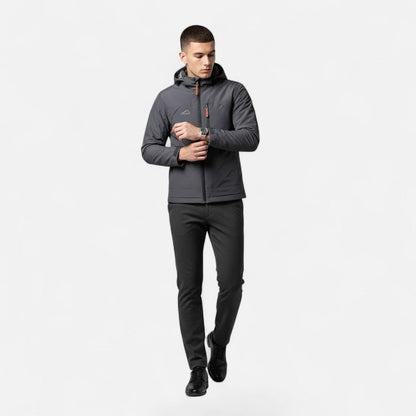Da Uomo Giacca Tecnica Cappuccio Relax Urban Casual Moderna