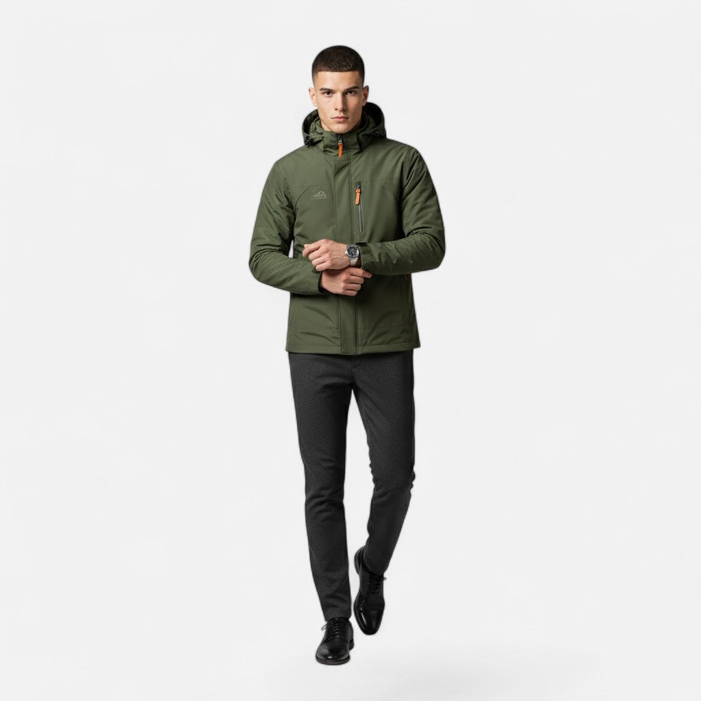 Da Uomo Giacca Tecnica Cappuccio Relax Urban Casual Moderna