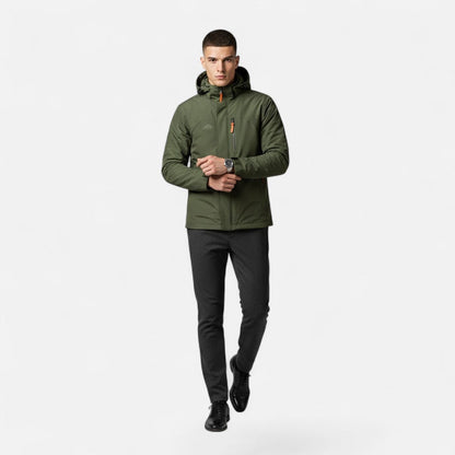 Da Uomo Giacca Tecnica Cappuccio Relax Urban Casual Moderna
