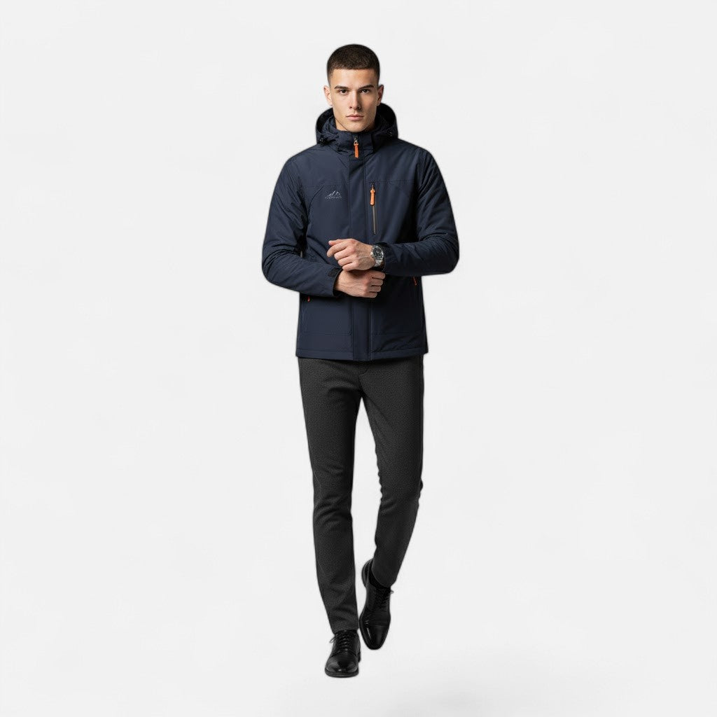 Da Uomo Giacca Tecnica Cappuccio Relax Urban Casual Moderna
