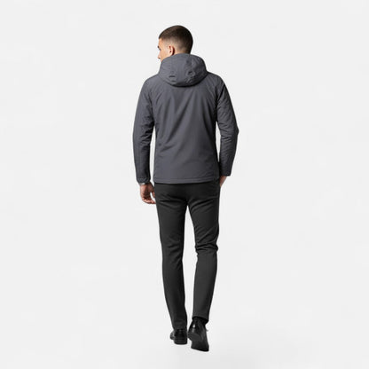 Da Uomo Giacca Tecnica Cappuccio Relax Urban Casual Moderna