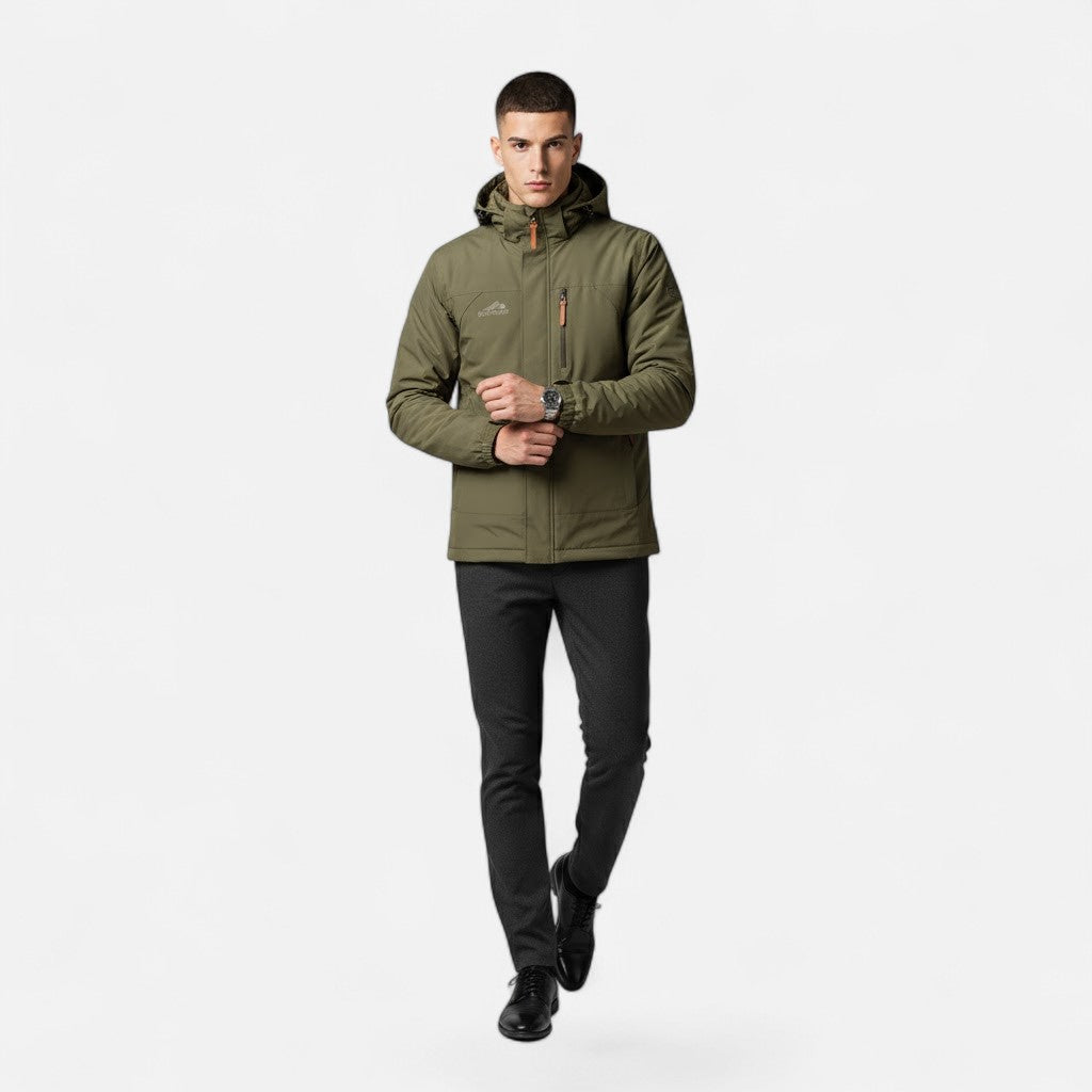 Da Uomo Giacca Tecnica Cappuccio Relax Urban Casual Moderna