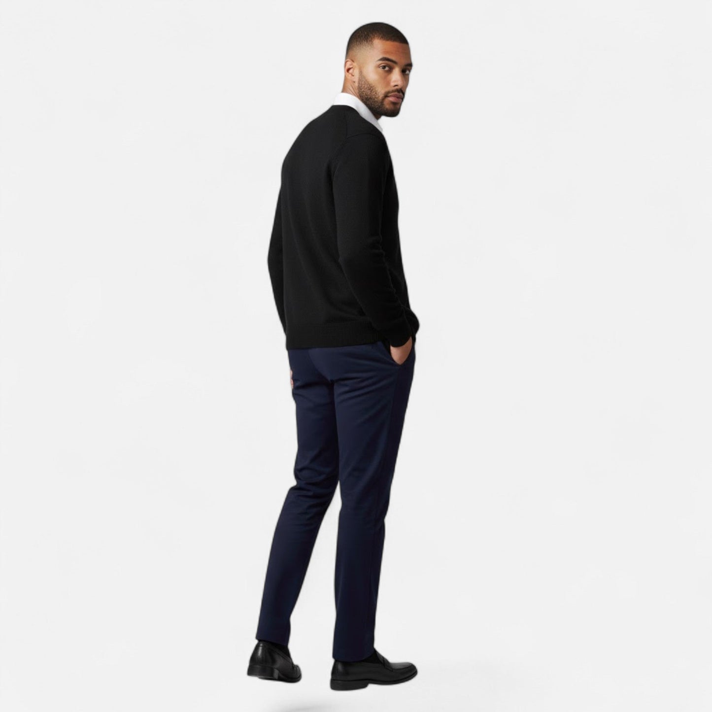 Da Uomo Cardigan Relax Scollo V Maglia Casual Moderna