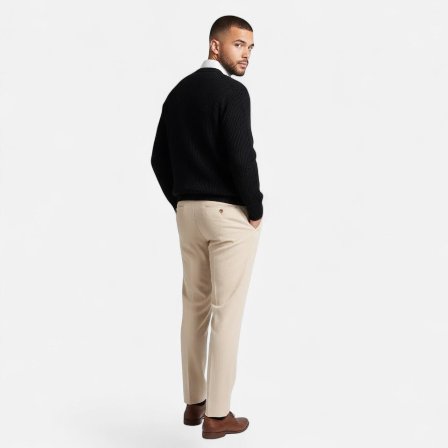 Da Uomo Cardigan Relax Scollo V Maglia Casual Moderna