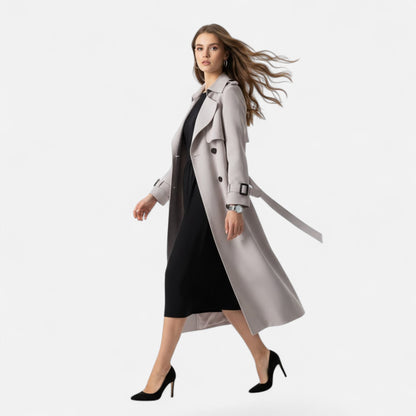 Da Donna Trench Midi Cintura Sartoriale Eleganza Casual Moderna