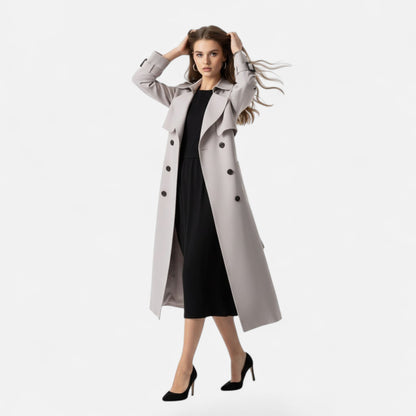 Da Donna Trench Midi Cintura Sartoriale Eleganza Casual Moderna