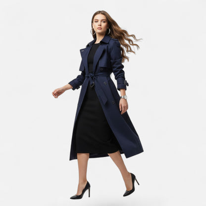 Da Donna Trench Midi Cintura Sartoriale Eleganza Casual Moderna