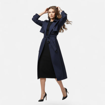 Da Donna Trench Midi Cintura Sartoriale Eleganza Casual Moderna