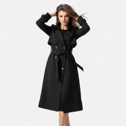 Da Donna Trench Midi Cintura Sartoriale Eleganza Casual Moderna