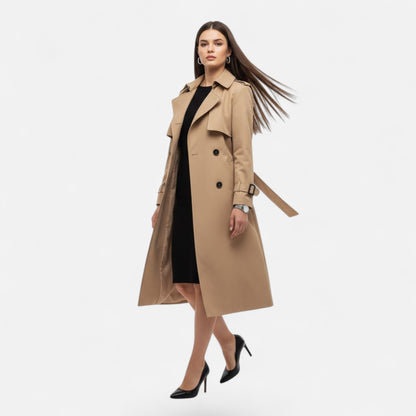 Da Donna Trench Midi Cintura Sartoriale Eleganza Casual Moderna
