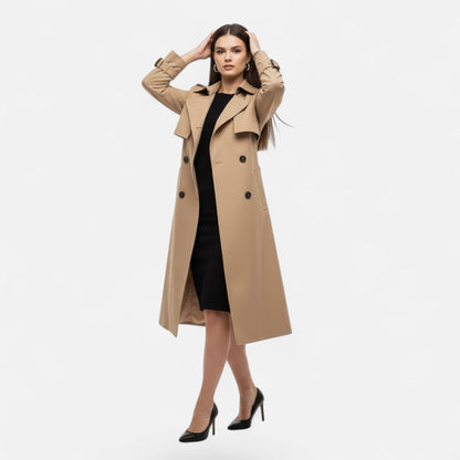 Da Donna Trench Midi Cintura Sartoriale Eleganza Casual Moderna