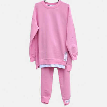 Da Donna Tuta Relax Felpa Spacchi Casual Moderna
