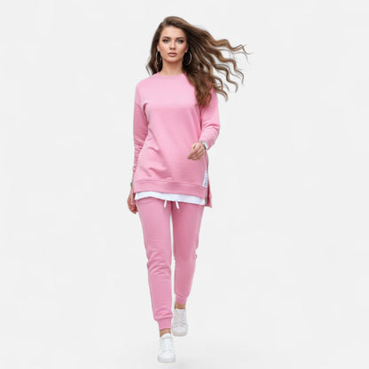 Da Donna Tuta Relax Felpa Spacchi Casual Moderna
