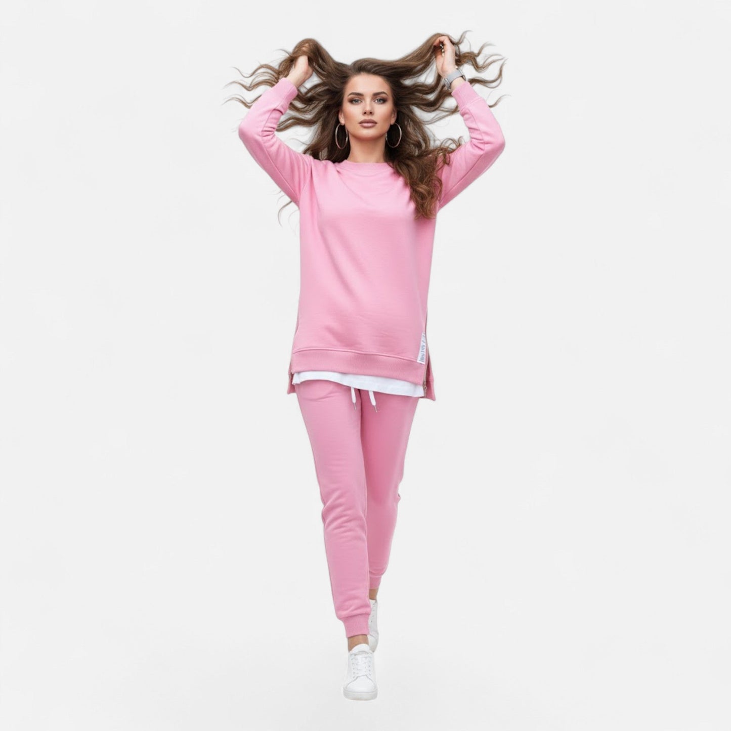 Da Donna Tuta Relax Felpa Spacchi Casual Moderna